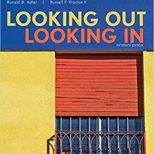Looking Out, Looking In, 15th Edition Ronald B. Adler, Russell F. Proctor Ii Test Bank