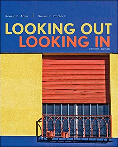 Looking Out, Looking In, 15th Edition Ronald B. Adler, Russell F. Proctor Ii Test Bank