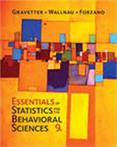 Essentials Of Statistics For The Behavioral Sciences, 9th Edition Frederick J Gravetter, Larry B. Wallnau, Lori Ann B. Forzano Test Bank