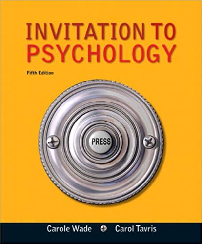 Invitation To Psychology, 5th Edition Carole Wade, Test Bank