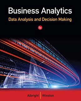 Business Analytics Data Analysis & Decision Making 5th Edition S. Christian Albright; Wayne L. Winston Test Bank