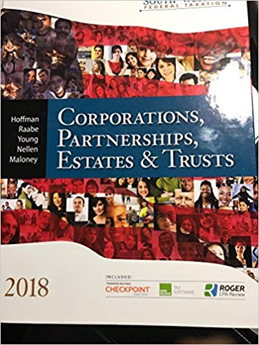 South Western Federal Taxation 2018 Corporations Partnerships Estates And Trusts 41st Edition William H. Hoffman Jr. William A. Raabe Instructor Solution Manual.jpg