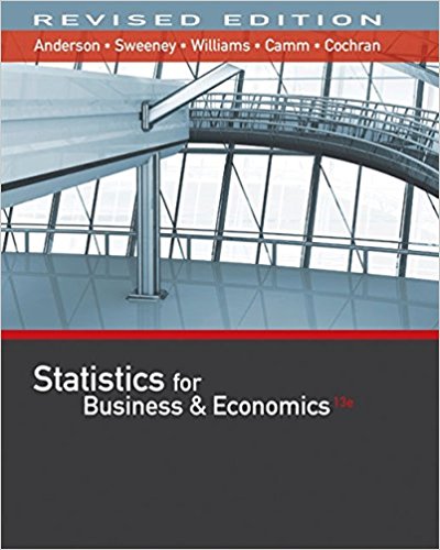 Statistics For Business Economics Revised 13th Edition David R. Anderson Dennis J. Sweeney Thomas A. Williams Jeffrey D. Camm James J. Cochran Test Bank.jpg