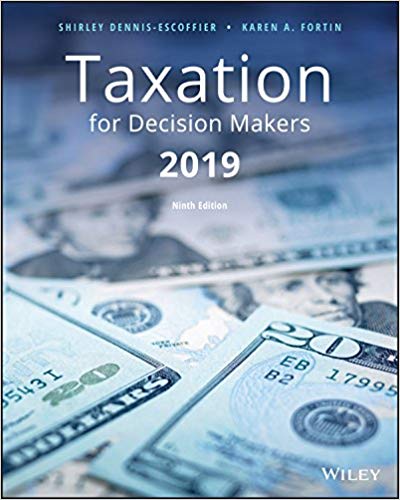 Taxation For Decision Makers 2019 Edition Dennis Escoffier Fortin Instructor Solution Manual.jpg